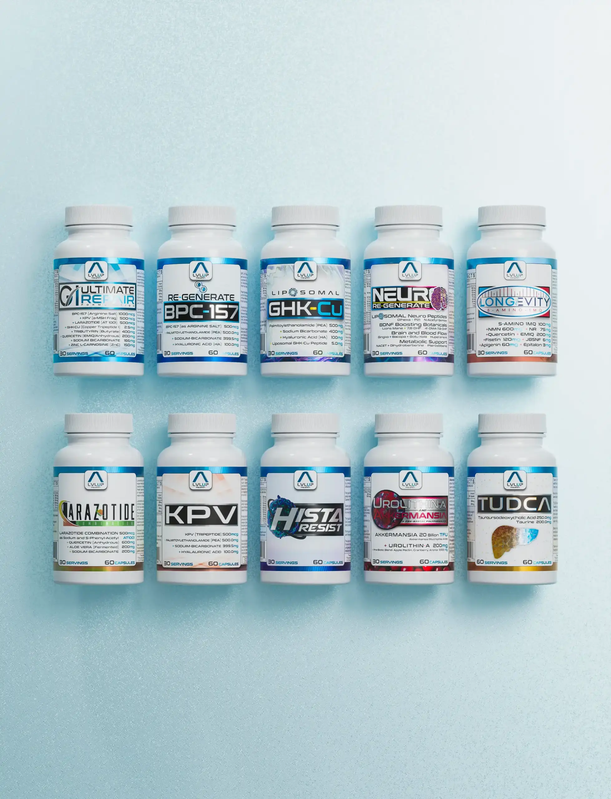LVLUP Health supplement display